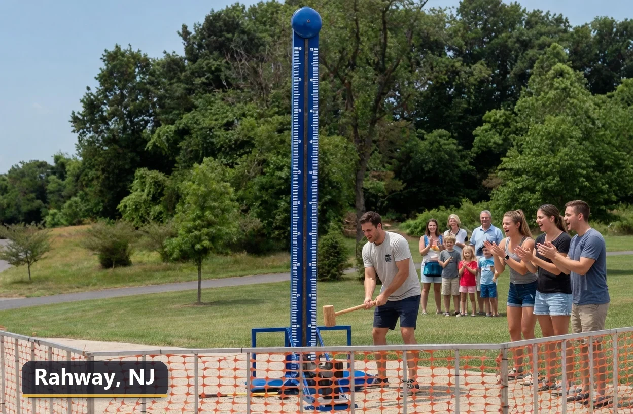 High striker carnival game rental in Rahway, New Jersey for field days, parties and events