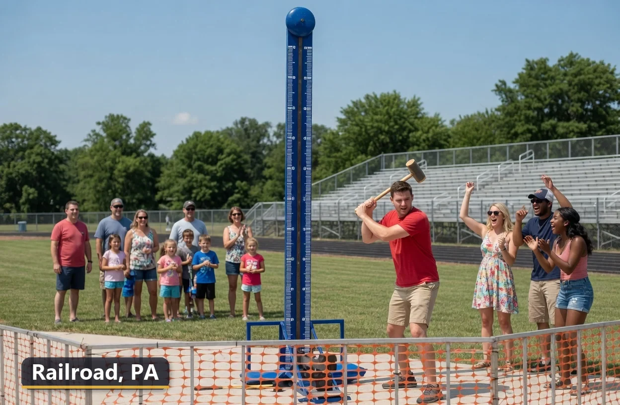 High striker carnival game rental in Railroad, Pennsylvania for field days, parties and events