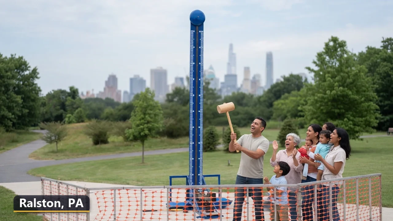 High striker carnival game rental in Ralston, Pennsylvania for field days, parties and events