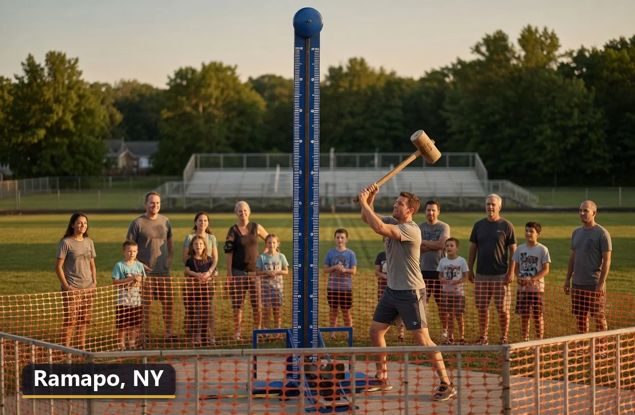 High striker carnival game rental in Ramapo, New York for field days, parties and events