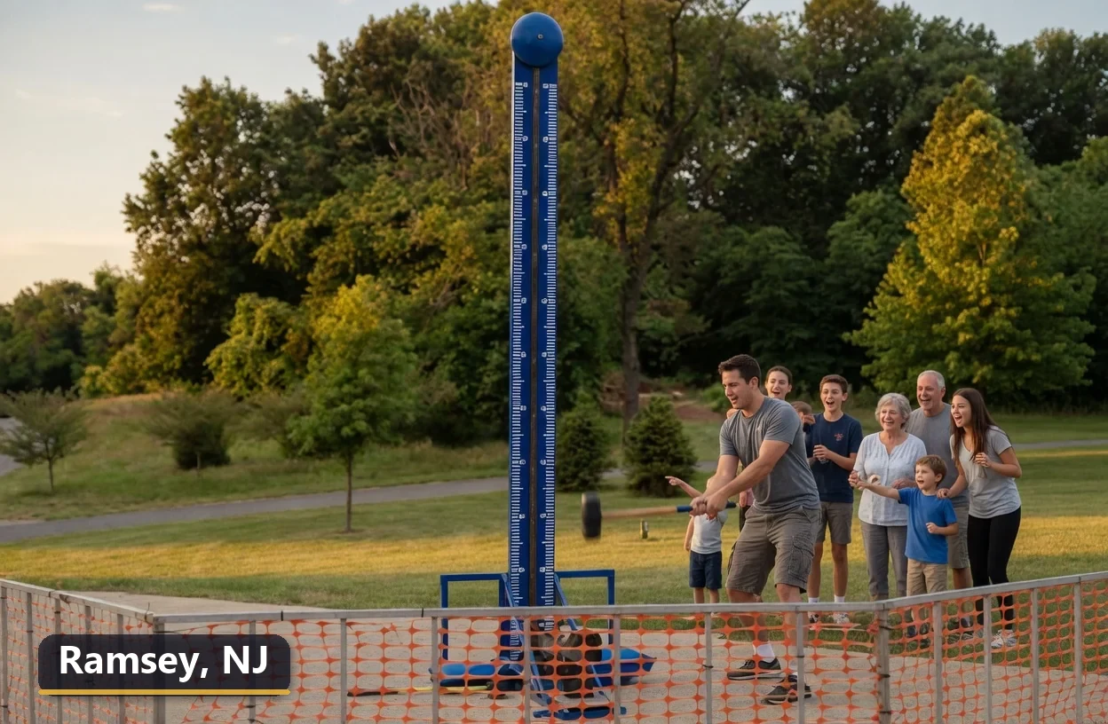 High striker carnival game rental in Ramsey, New Jersey for field days, parties and events