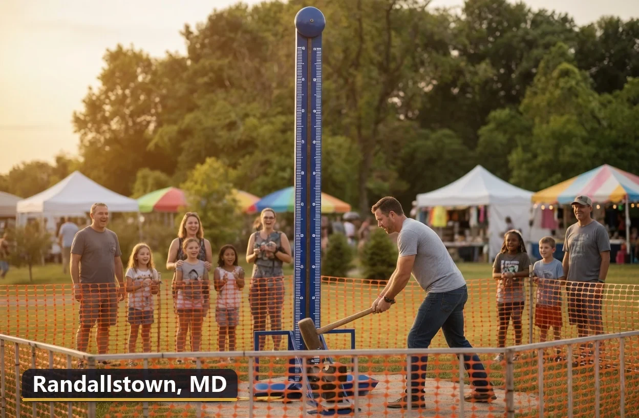 High striker carnival game rental in Randallstown, Maryland for field days, parties and events