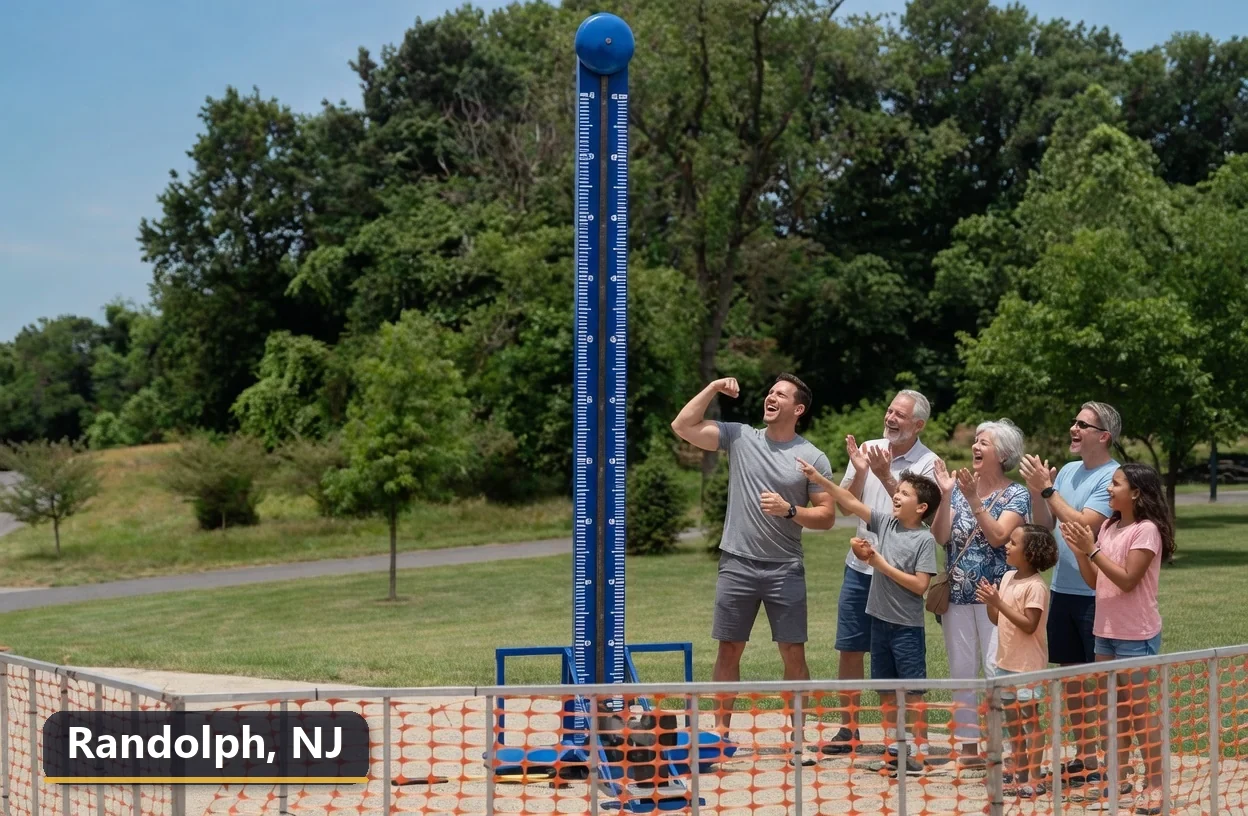 High striker carnival game rental in Randolph, New Jersey for field days, parties and events