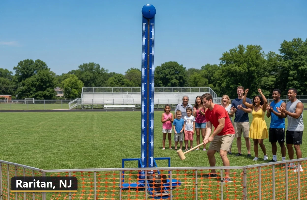 High striker carnival game rental in Raritan, New Jersey for field days, parties and events