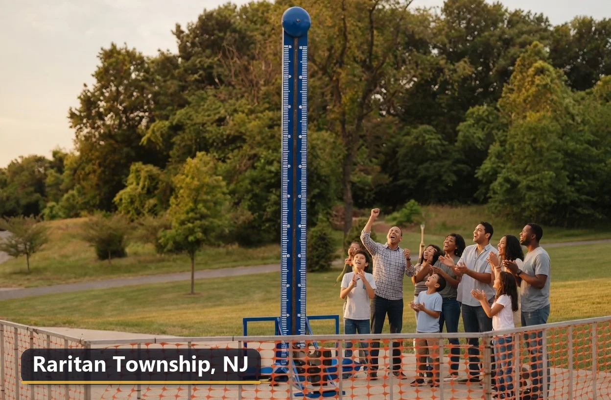 High striker carnival game rental in Raritan Township, New Jersey for field days, parties and events