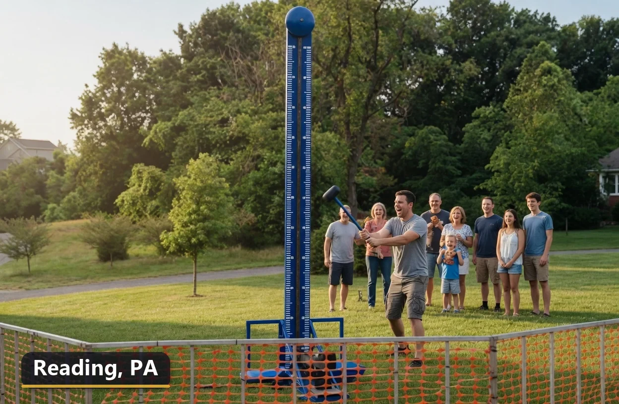 High striker carnival game rental in Reading, Pennsylvania for field days, parties and events