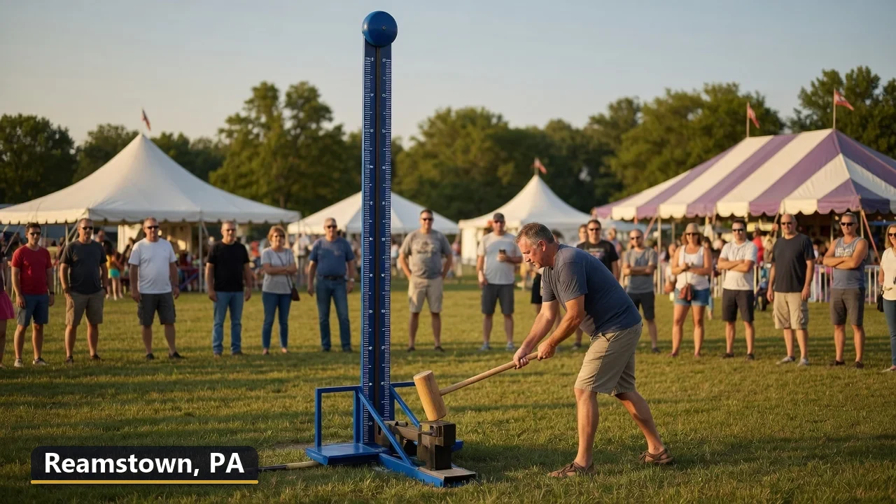 High striker carnival game rental in Reamstown, Pennsylvania for field days, parties and events