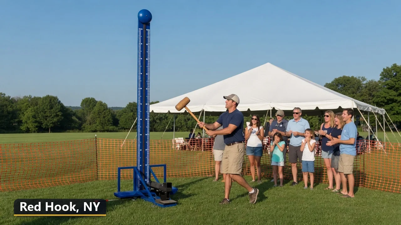 High striker carnival game rental in Red Hook, New York for field days, parties and events