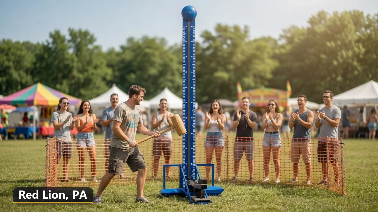 High striker carnival game rental in Red Lion, Pennsylvania for field days, parties and events