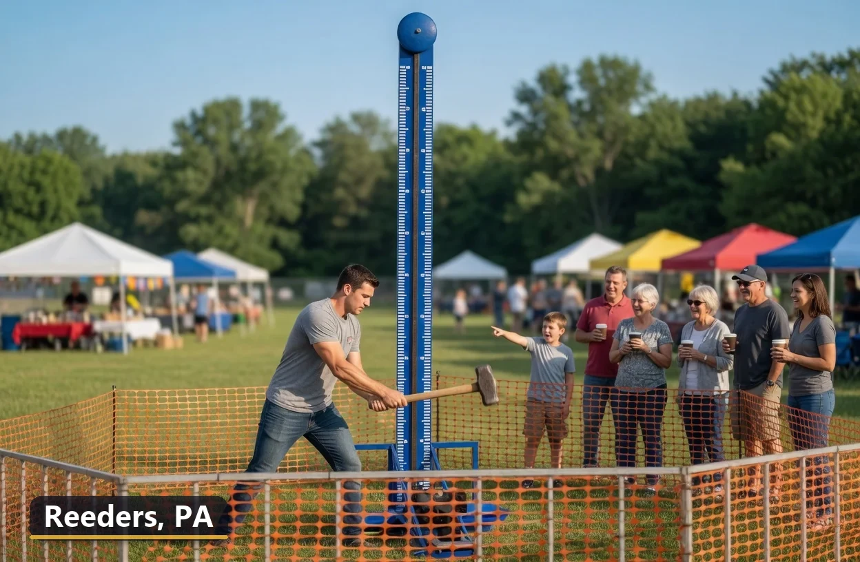 High striker carnival game rental in Reeders, Pennsylvania for field days, parties and events