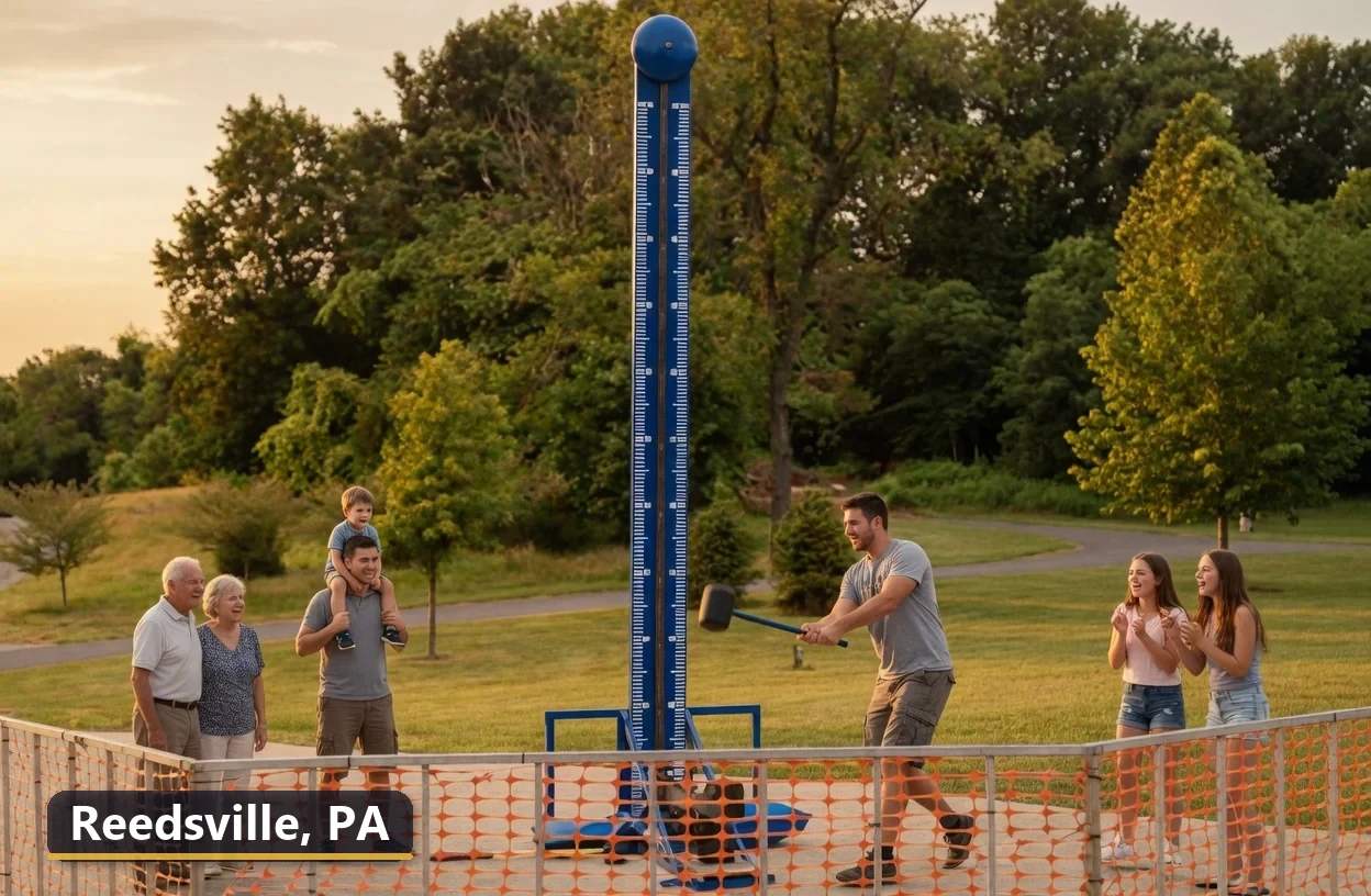 High striker carnival game rental in Reedsville, Pennsylvania for field days, parties and events