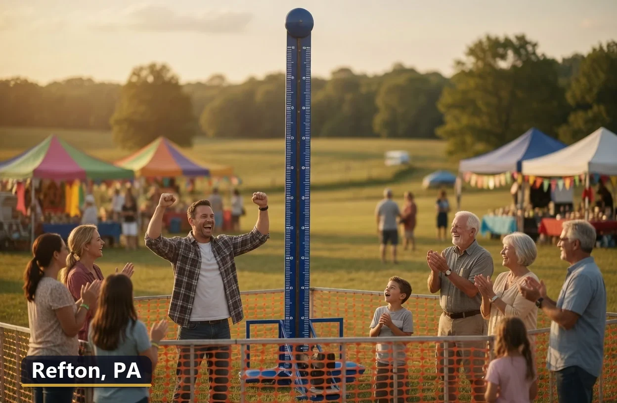 High striker carnival game rental in Refton, Pennsylvania for field days, parties and events