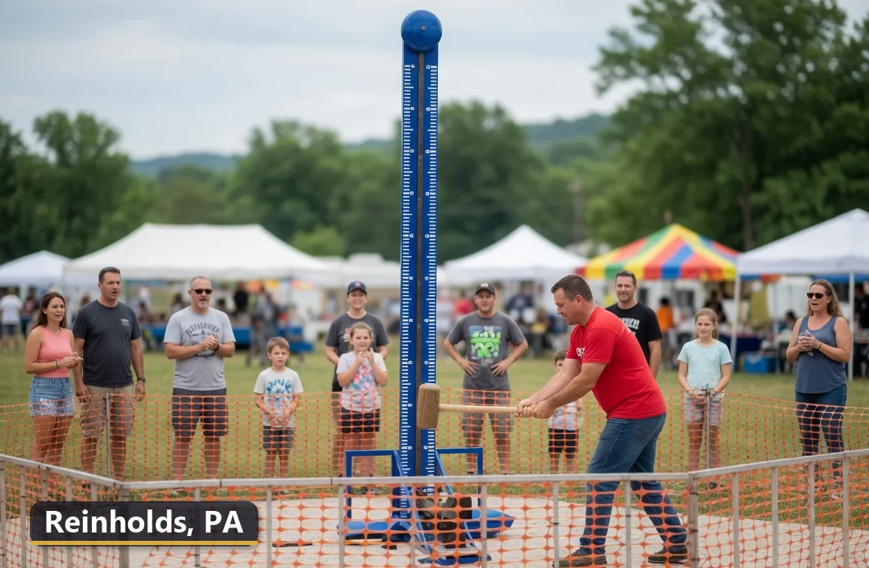 High striker carnival game rental in Reinholds, Pennsylvania for field days, parties and events