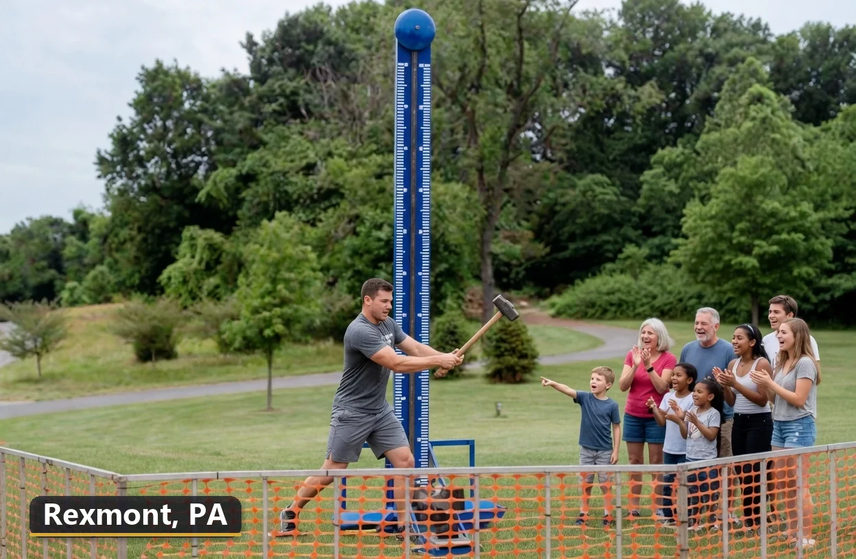 High striker carnival game rental in Rexmont, Pennsylvania for field days, parties and events
