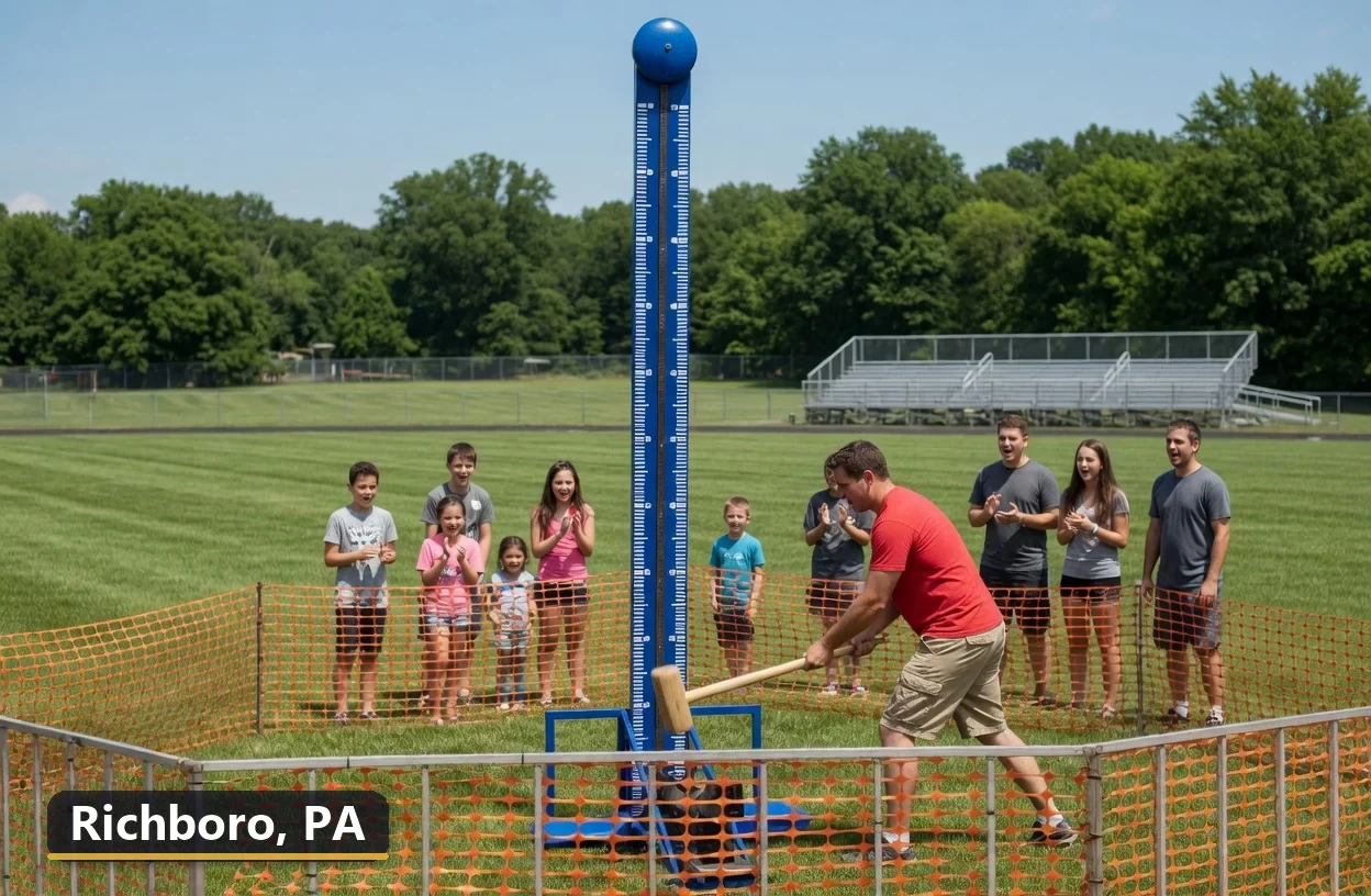 High striker carnival game rental in Richboro, Pennsylvania for field days, parties and events