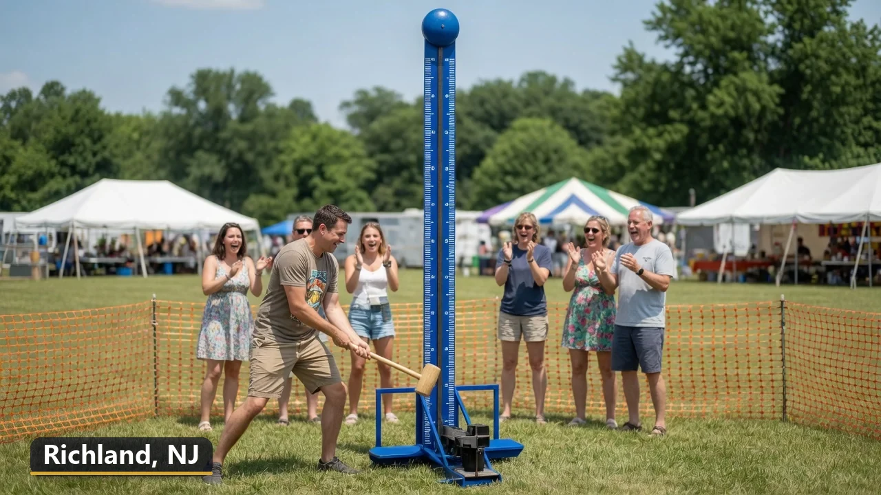 High striker carnival game rental in Richland, New Jersey for field days, parties and events