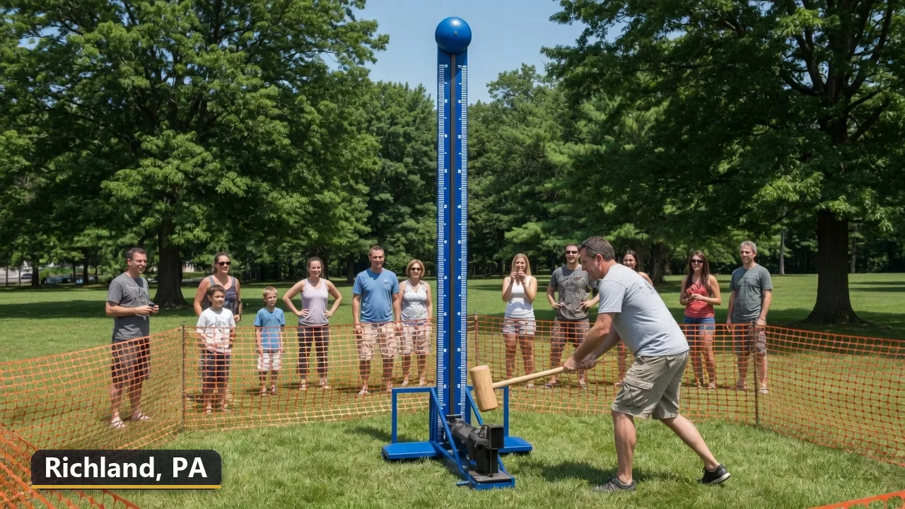 High striker carnival game rental in Richland, Pennsylvania for field days, parties and events