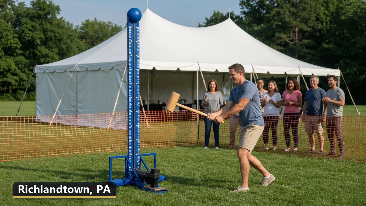 High striker carnival game rental in Richlandtown, Pennsylvania for field days, parties and events