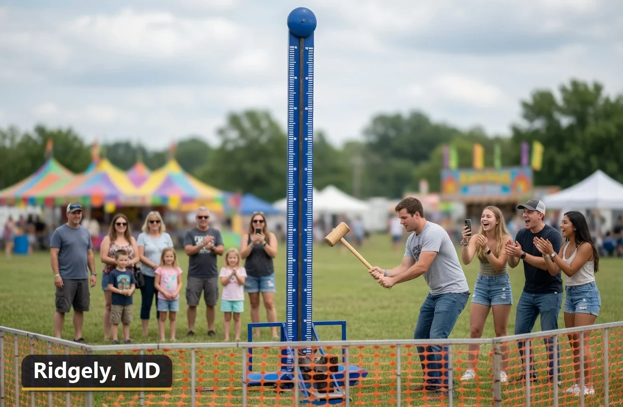 High striker carnival game rental in Ridgely, Maryland for field days, parties and events