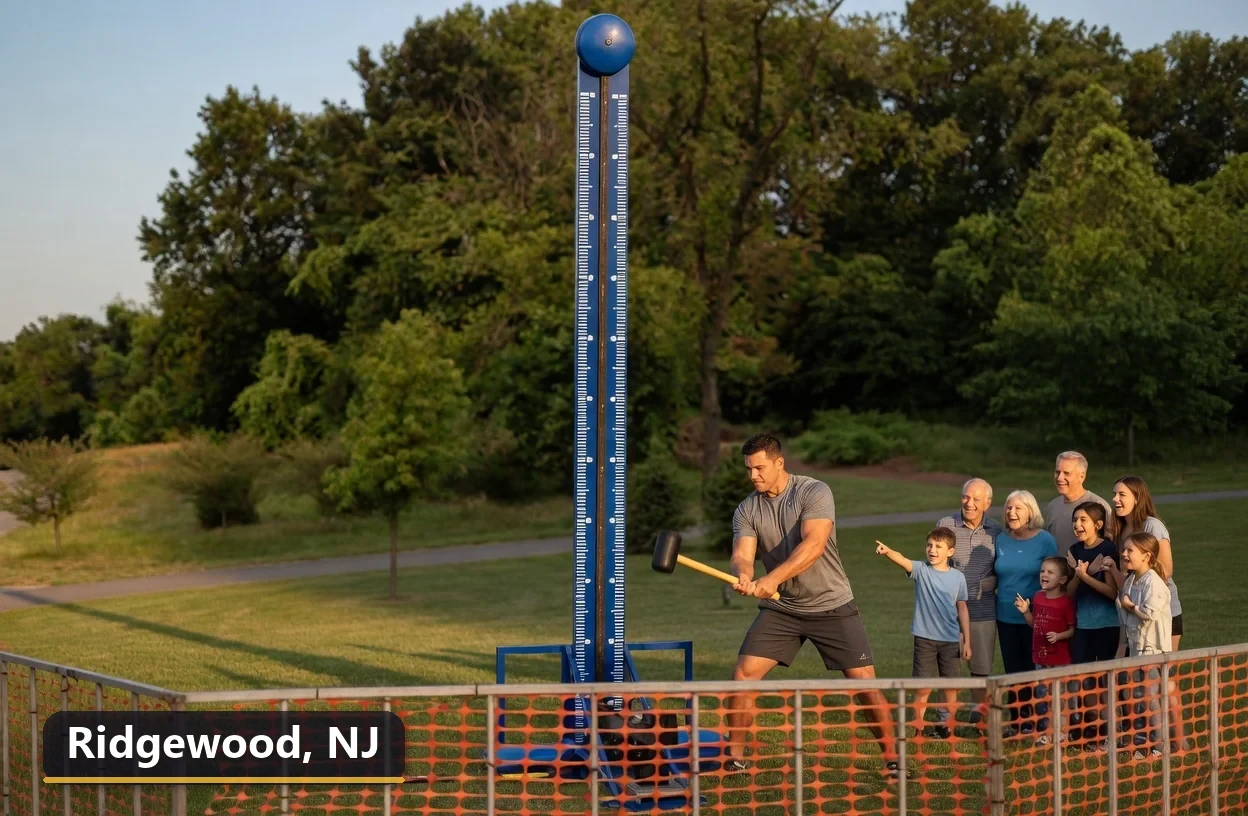 High striker carnival game rental in Ridgewood, New Jersey for field days, parties and events