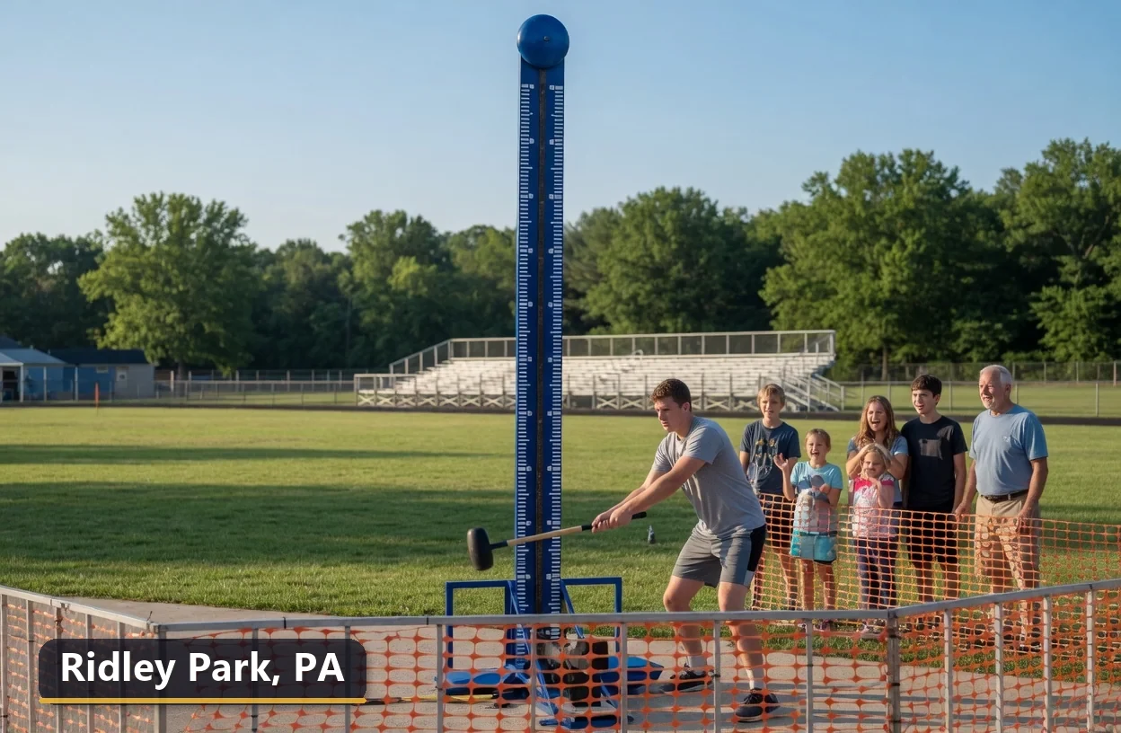 High striker carnival game rental in Ridley Park, Pennsylvania for field days, parties and events