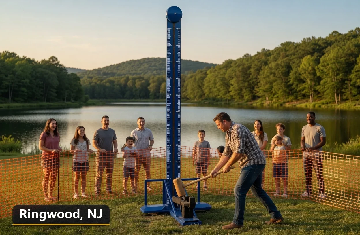 High striker carnival game rental in Ringwood, New Jersey for field days, parties and events