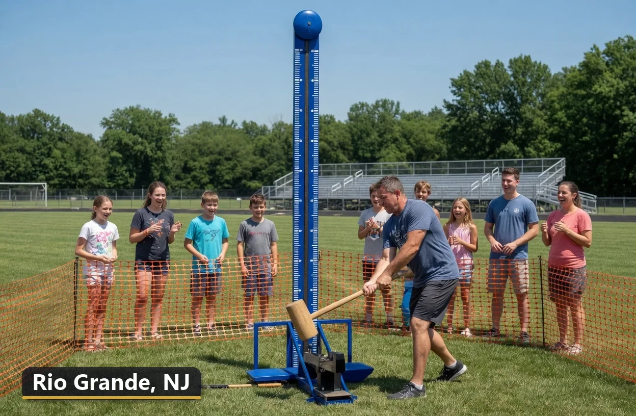 High striker carnival game rental in Rio Grande, New Jersey for field days, parties and events