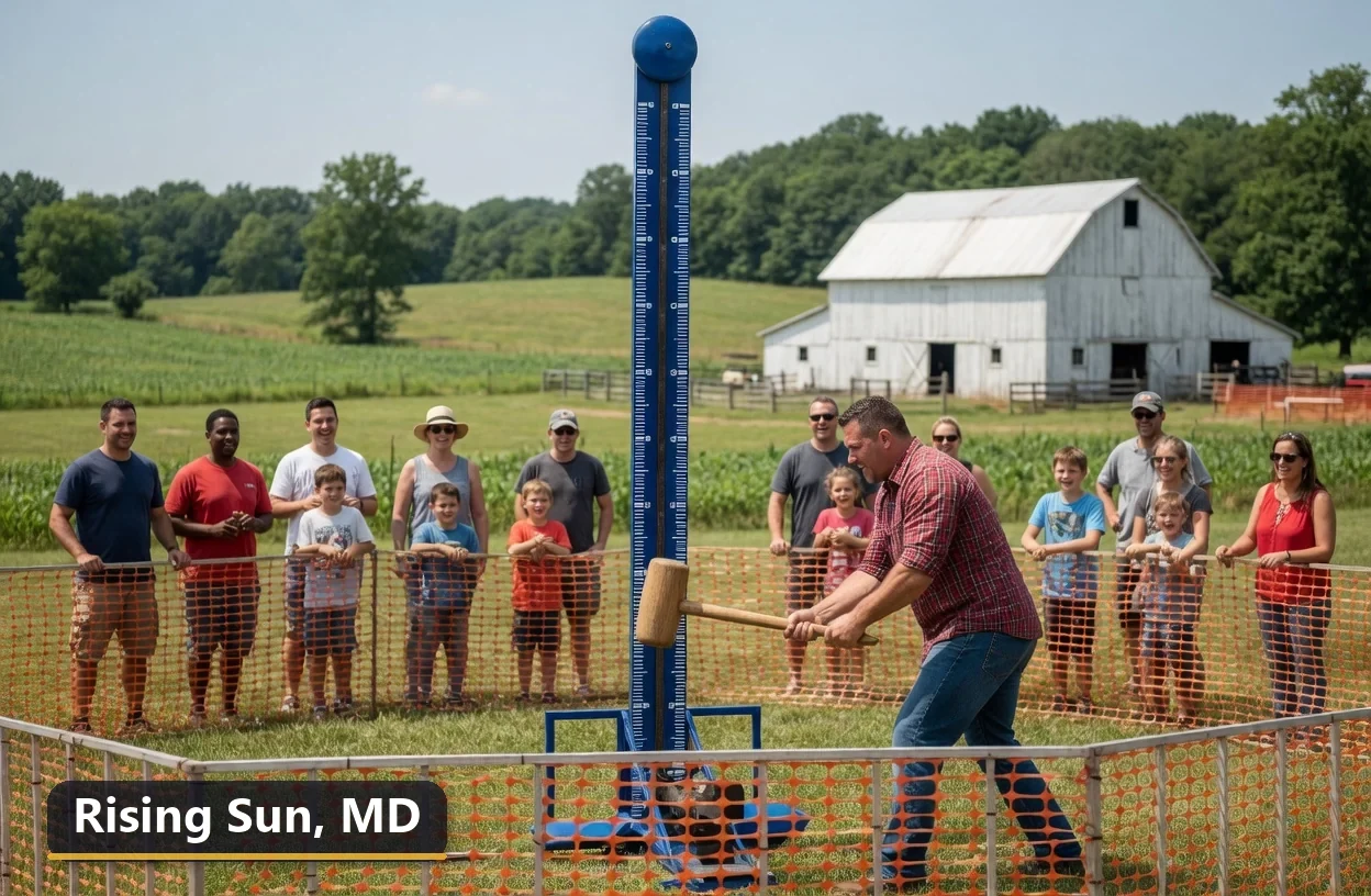 High striker carnival game rental in Rising Sun, Maryland for field days, parties and events