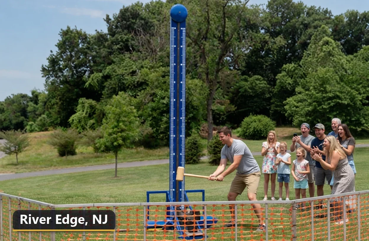 High striker carnival game rental in River Edge, New Jersey for field days, parties and events