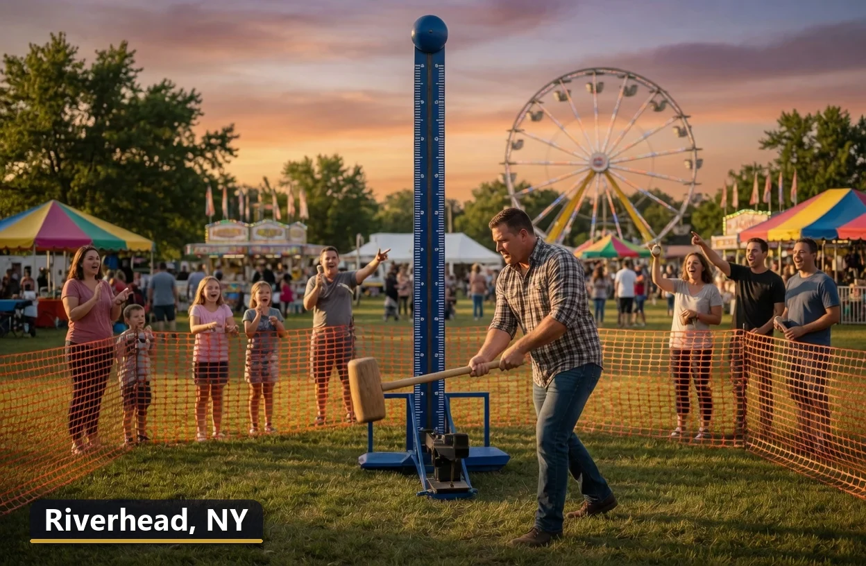 High striker carnival game rental in Riverhead, New York for field days, parties and events