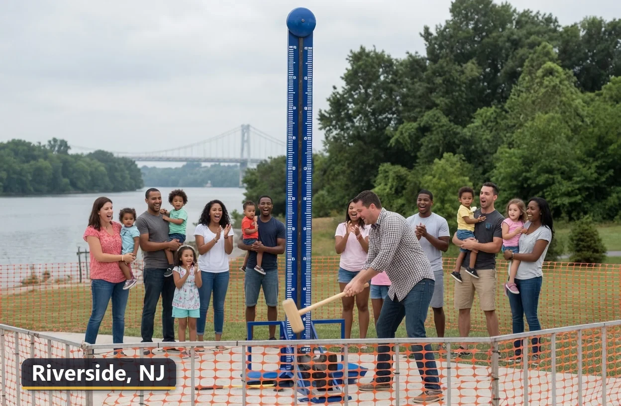 High striker carnival game rental in Riverside, New Jersey for field days, parties and events