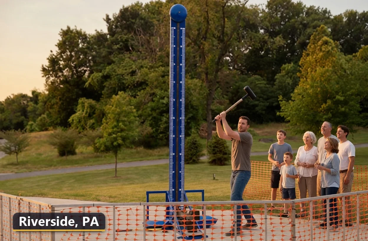 High striker carnival game rental in Riverside, Pennsylvania for field days, parties and events