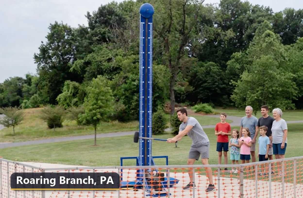 High striker carnival game rental in Roaring Branch, Pennsylvania for field days, parties and events