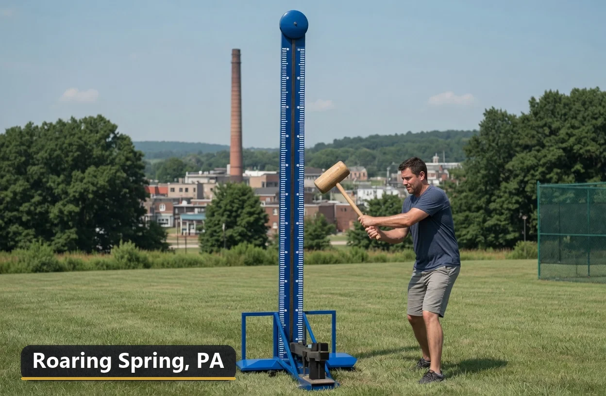 High striker carnival game rental in Roaring Spring, Pennsylvania for field days, parties and events