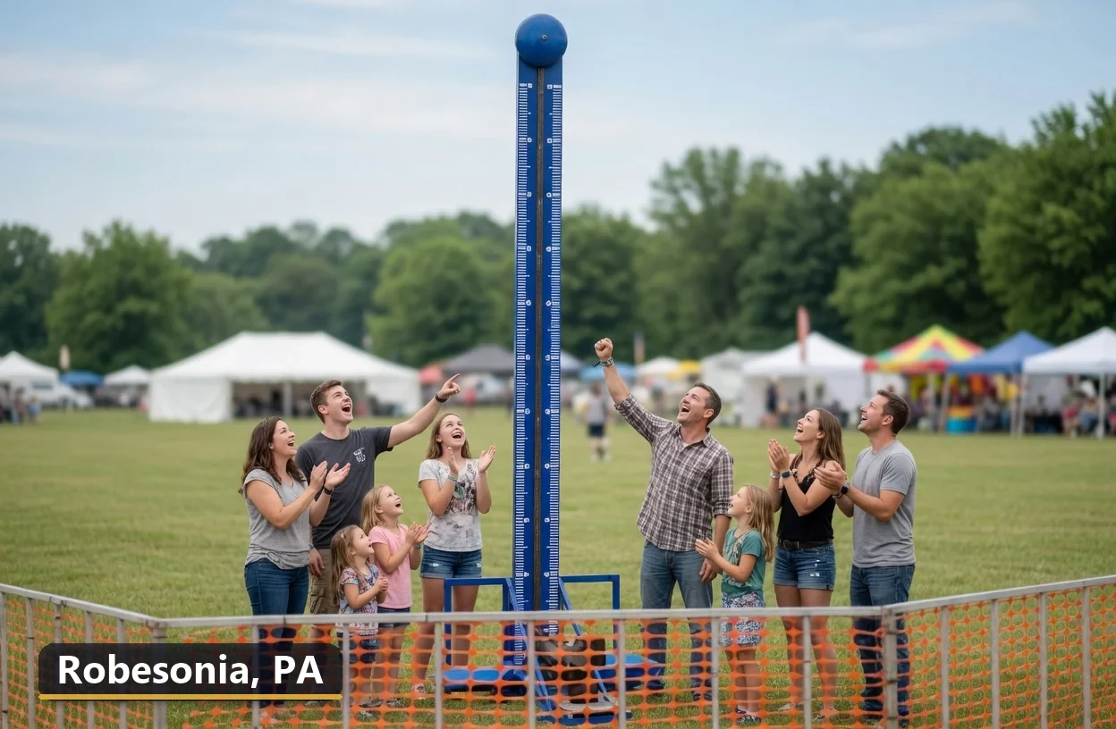 High striker carnival game rental in Robesonia, Pennsylvania for field days, parties and events