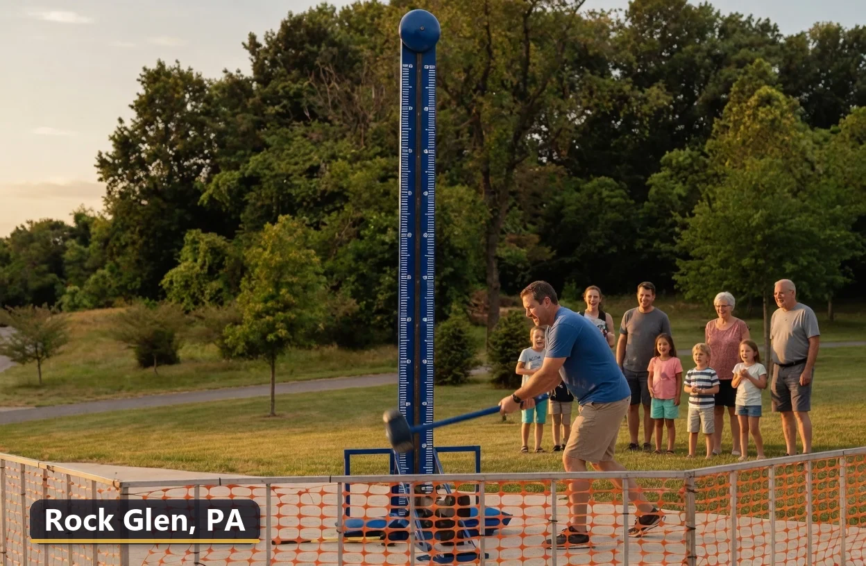 High striker carnival game rental in Rock Glen, Pennsylvania for field days, parties and events