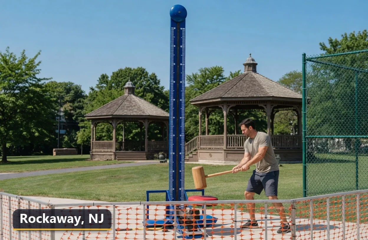 High striker carnival game rental in Rockaway, New Jersey for field days, parties and events