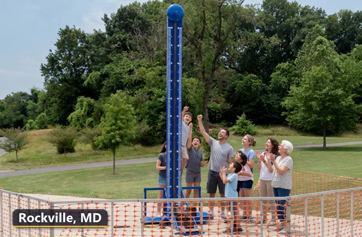 High striker carnival game rental in Rockville, Maryland for field days, parties and events