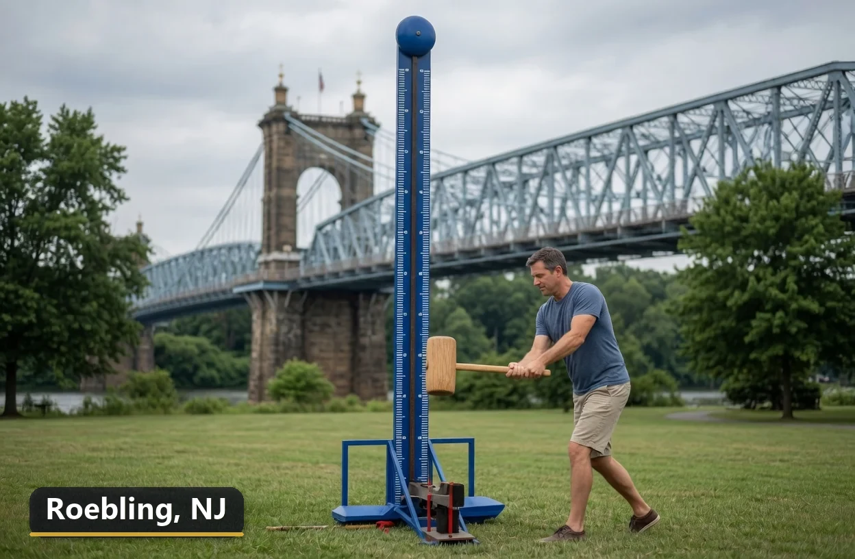 High striker carnival game rental in Roebling, New Jersey for field days, parties and events