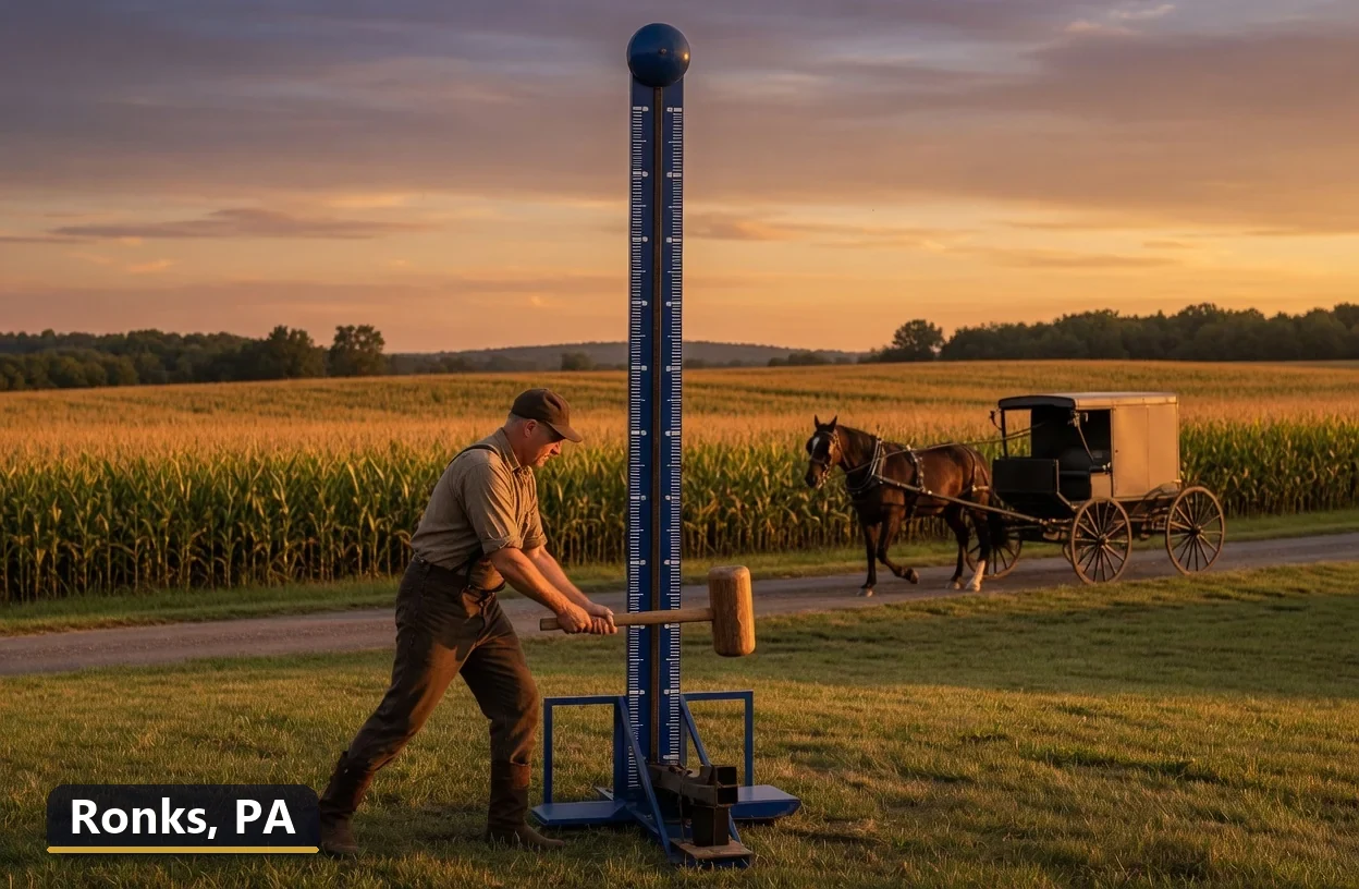 High striker carnival game rental in Ronks, Pennsylvania for field days, parties and events