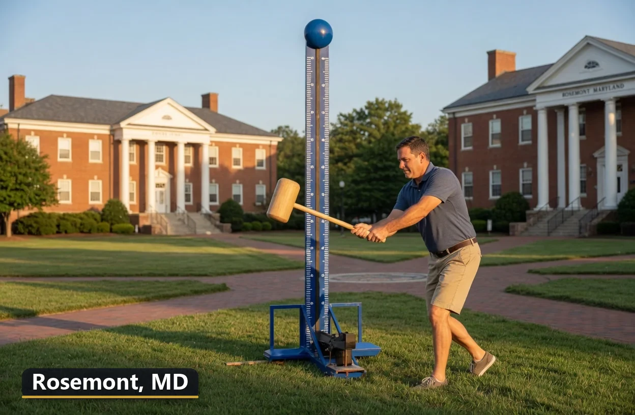 High striker carnival game rental in Rosemont, Maryland for field days, parties and events