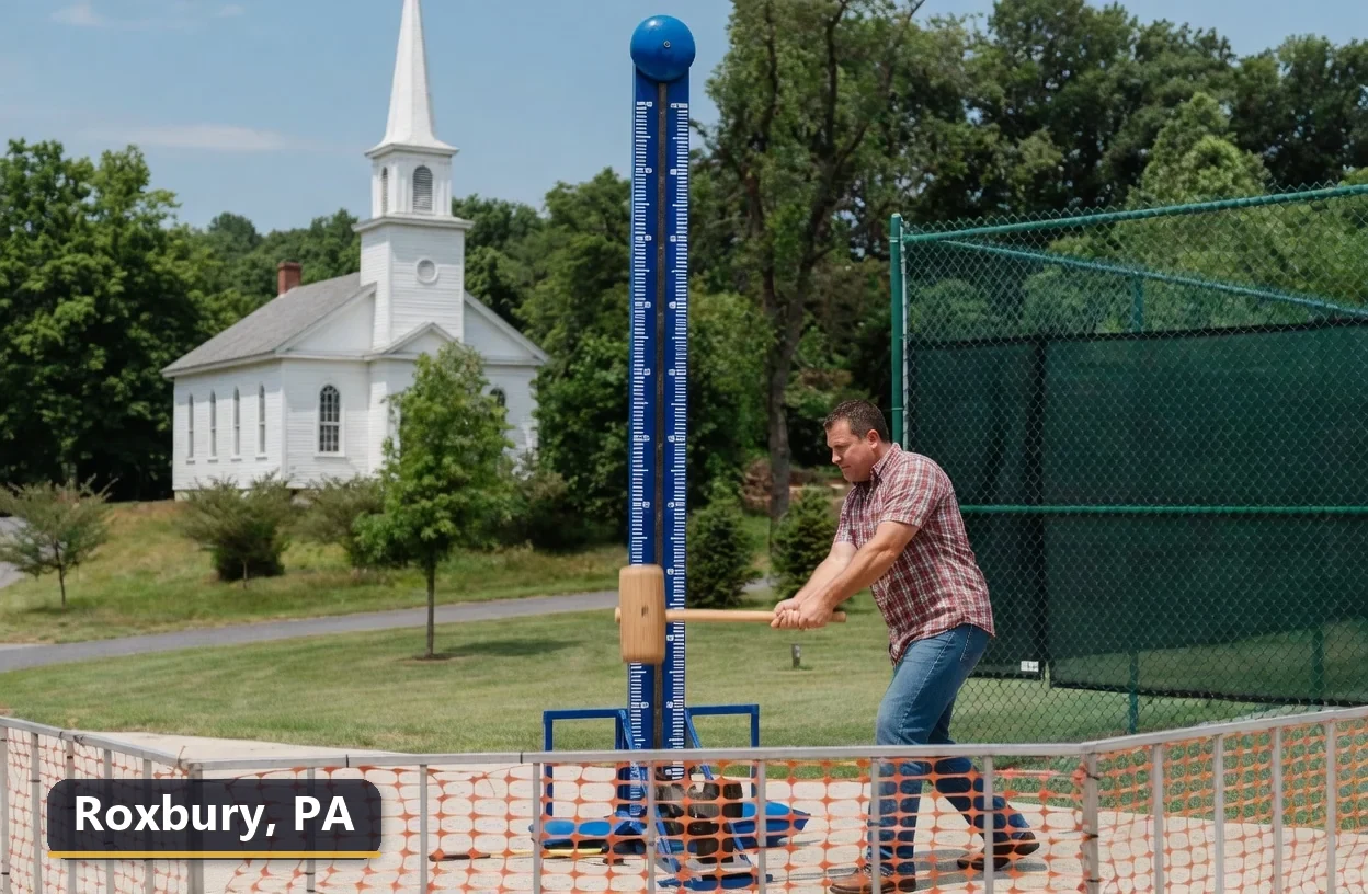 High striker carnival game rental in Roxbury, Pennsylvania for field days, parties and events