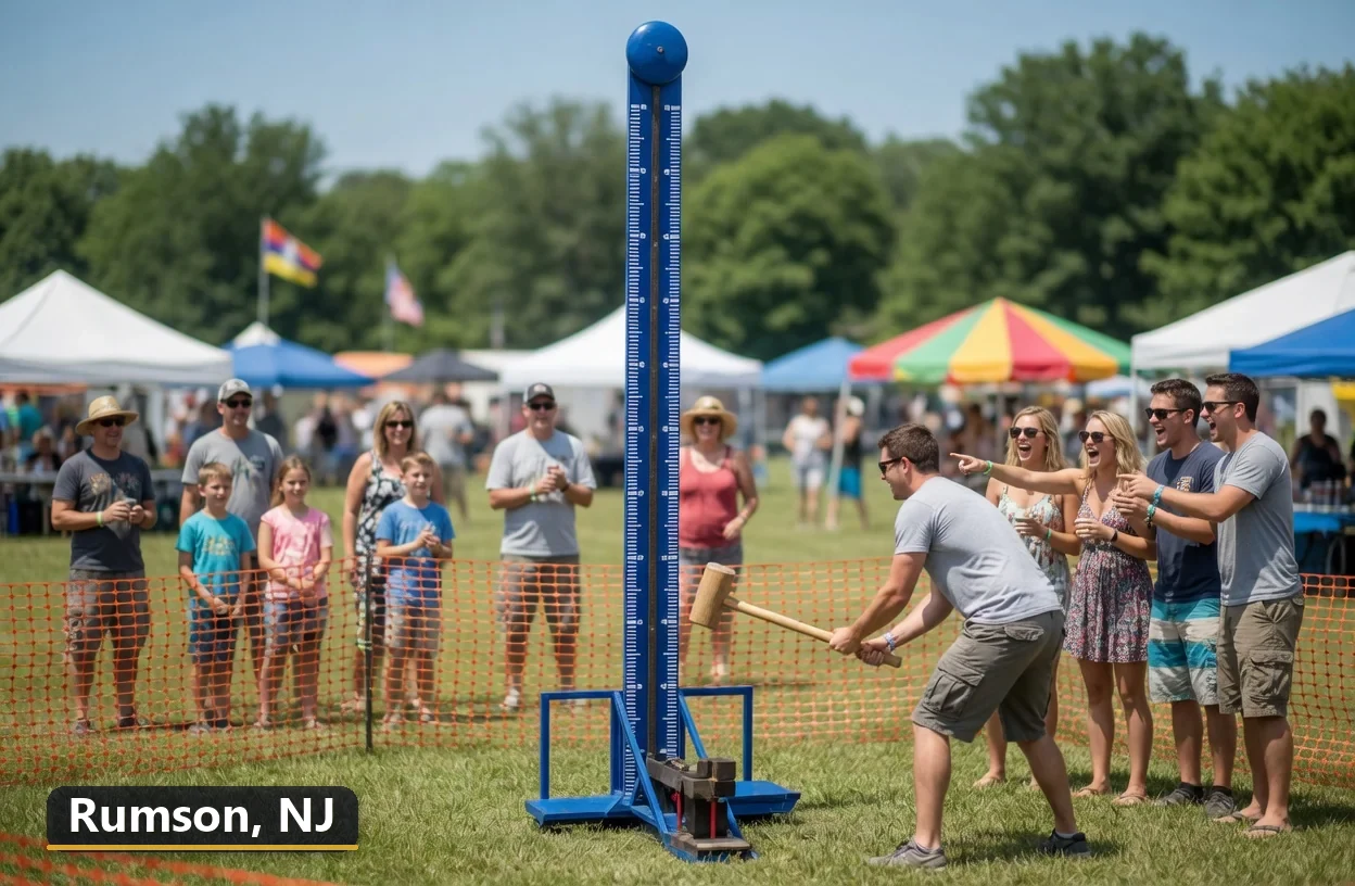 High striker carnival game rental in Rumson, New Jersey for field days, parties and events