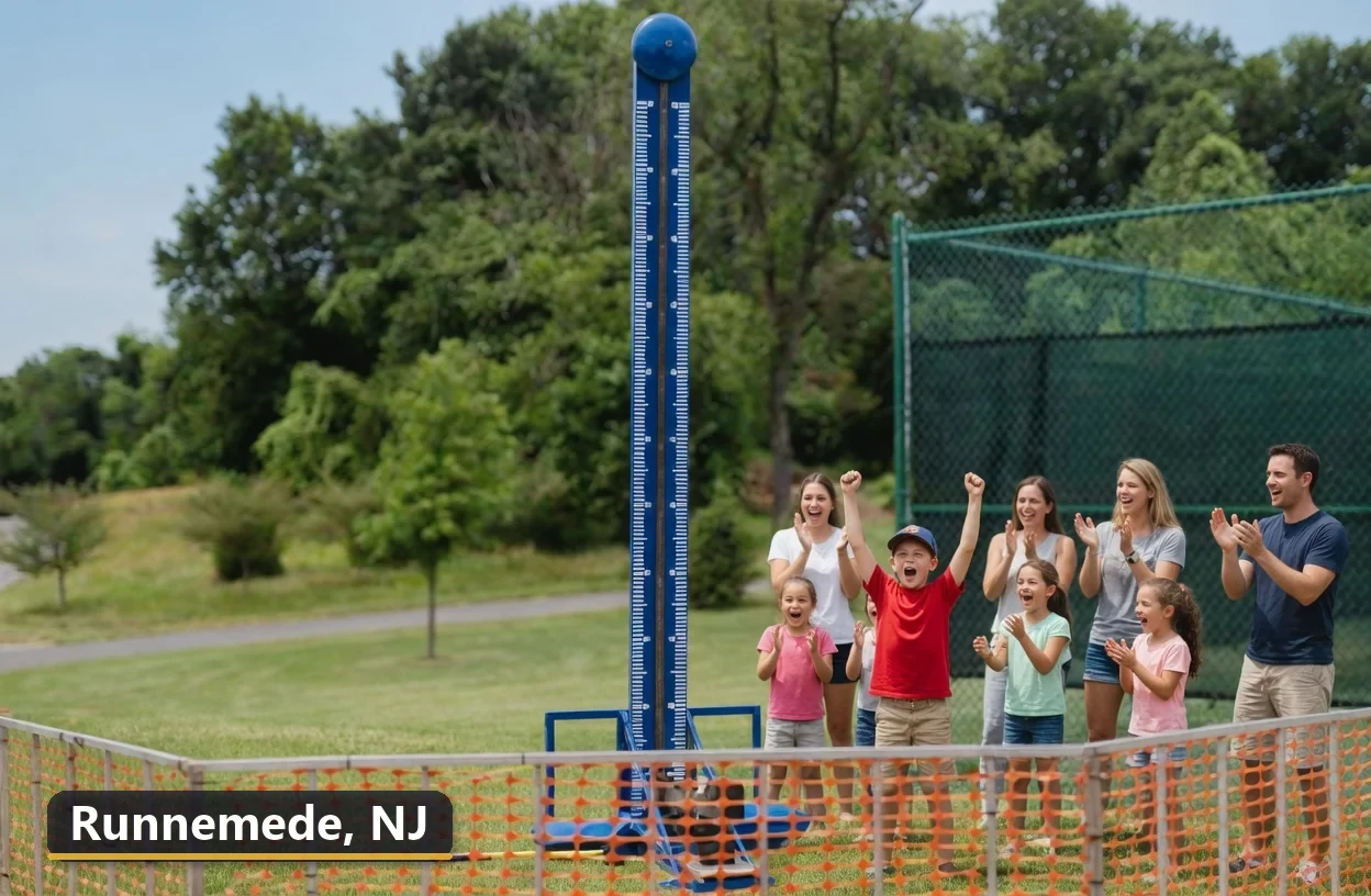 High striker carnival game rental in Runnemede, New Jersey for field days, parties and events