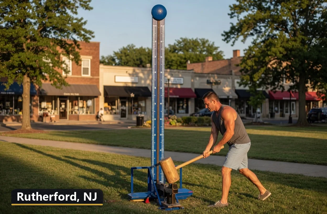 High striker carnival game rental in Rutherford, New Jersey for field days, parties and events