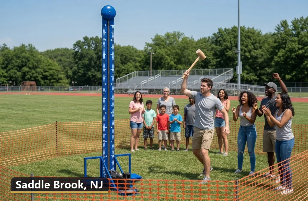 High striker carnival game rental in Saddle Brook, New Jersey for field days, parties and events