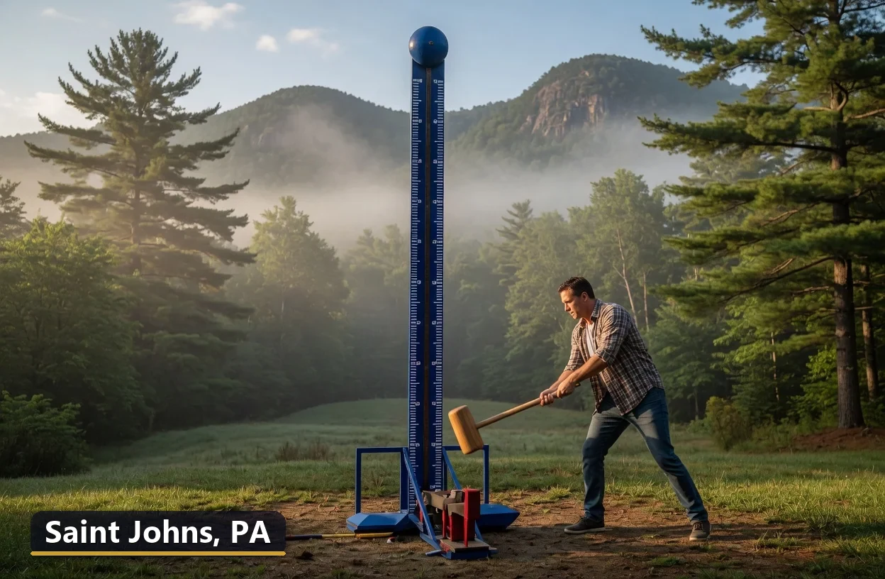 High striker carnival game rental in Saint Johns, Pennsylvania for field days, parties and events