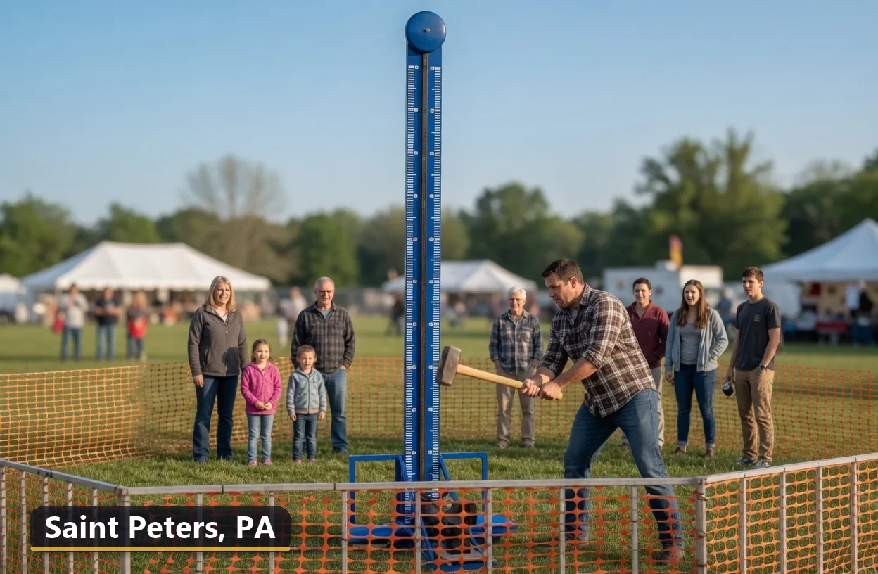 High striker carnival game rental in Saint Peters, Pennsylvania for field days, parties and events