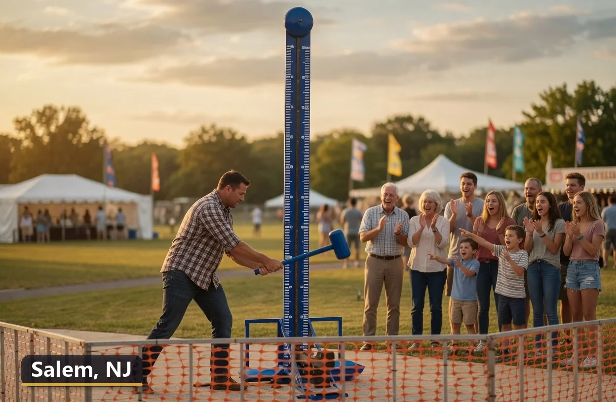 High striker carnival game rental in Salem, New Jersey for field days, parties and events
