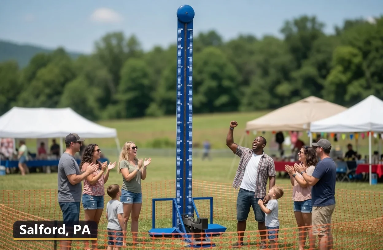 High striker carnival game rental in Salford, Pennsylvania for field days, parties and events